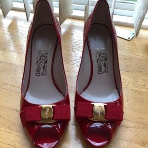 Salvatore ferragamo red heels